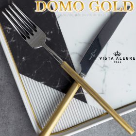 Cubertería Domo Handle MattGold 130 piezas Vista Alegre Domo mango Oro Mate