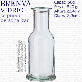 Agua para restaurantes
Botellas de cristal y vidrio personalizadas y vitrificadas, vidriadas a 600ºC para cafeterias, restaurantes, hoteles horeca y empresas