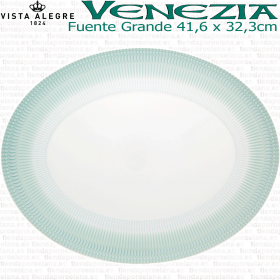 Fuente Oval Grande VENEZIA Vista Alegre porcelana Verde