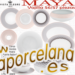 Vajilla lujosa completa de porcelana Maya Vista Alegre 64 piezas